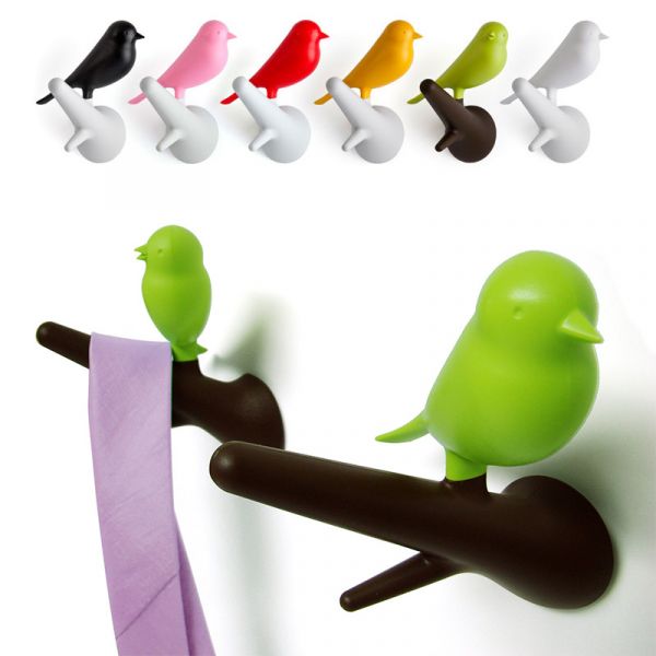 Вешалки Sparrow настенные 2 шт белые/розовые