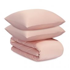 Комплект постельного белья из премиального сатина цвета пыльной розы из коллекции essential, 150х200 см Tkano