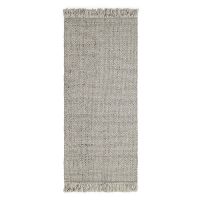 Ковер из переработанного пластика светло-серого цвета из коллекции ethnic, 70х160 см Tkano