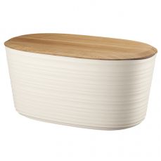 Хлебница с бамбуковой крышкой tierra 10 л молочно-белая Guzzini