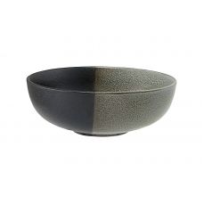 Салатник 19х7 см, 1 л, фарфор, черно-серый, в крапинку, Umi Maxwell & Williams