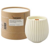 Свеча ароматическая с деревянным фитилём italian cypress из коллекции edge, бежевый, 60 ч Tkano