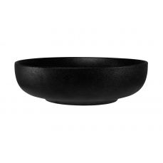 Салатник 27 см, 2.5 л, Caviar Black, фарфор, черный, матовый Easy Life