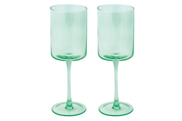 Набор бокалов для вина Rainbow, зелёный, 0,38 л, 2 шт Easy Life