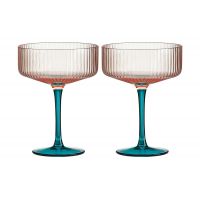 Набор бокалов для коктейля Modern Classic, розовый-зелёный, 0,25 л, 2 шт Pozzi Milano 1876