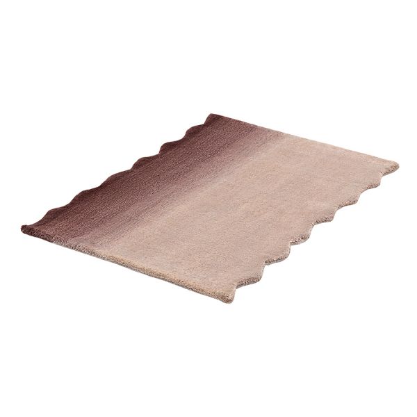 Ковер из шерсти over horizon 60x90 см цвета марсала из коллекции trendy ruffles Tkano