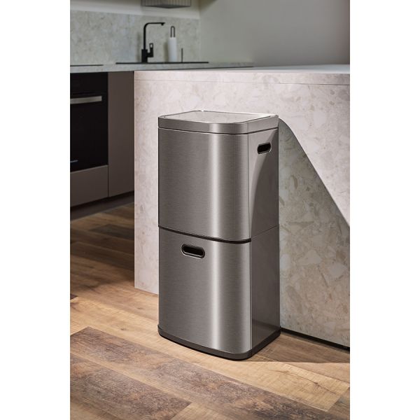 Контейнер мусорный с 2-мя отделениями smart bin, сенсорный, 60 л Smart Solutions