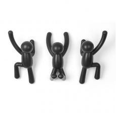 Вешалки-крючки Buddy 3 шт черные