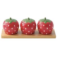 Набор банок для хранения на подставке jardin des fraise, 3шт Easy Life R3487/JARF