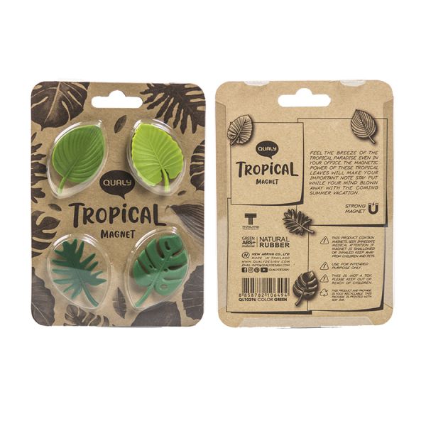 Набор магнитов tropical, 4 шт Qualy