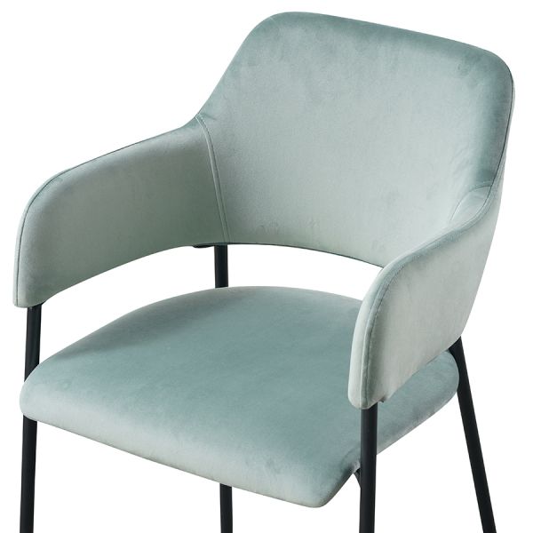 Стул viva серо-зеленый велюр