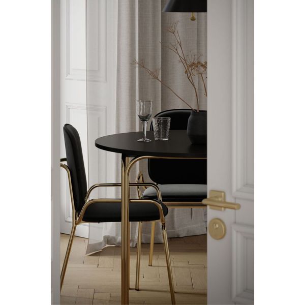 Столик кофейный ror, D50 см, латунь/черный Latitude