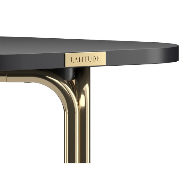 Столик кофейный ror, 50х50 см, латунь/черный Latitude