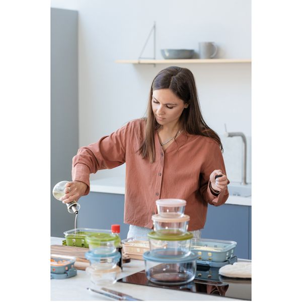 Контейнер для запекания, хранения и переноски продуктов в чехле, 1050 мл, зеленый Smart Solutions