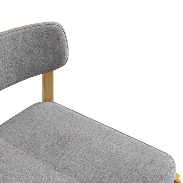 Стул полубарный aska рогожка ясень/серый