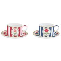 Набор чашек с блюдцем flowery, 240 мл, 2 шт Easy Life