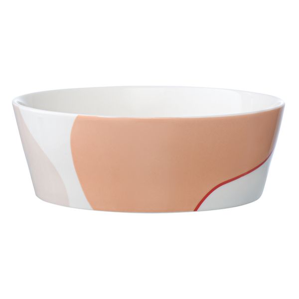 Набор из двух салатников бежевого цвета с авторским принтом из коллекции freak fruit 16см