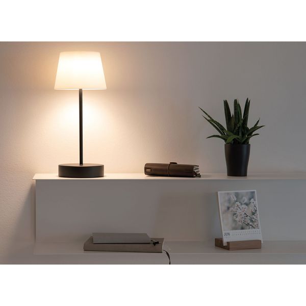 Лампа настольная oscar usb 14.5х14.5х34 см черная