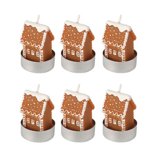 Набор декоративных свечей gingerbread houses из коллекции new year essential Tkano
