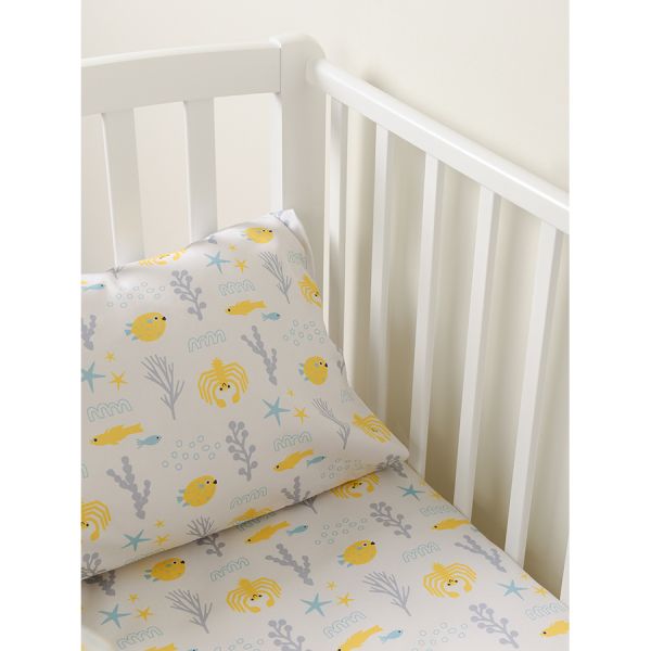 Простыня из сатина с принтом oceania world из коллекции tiny world 160х270 см