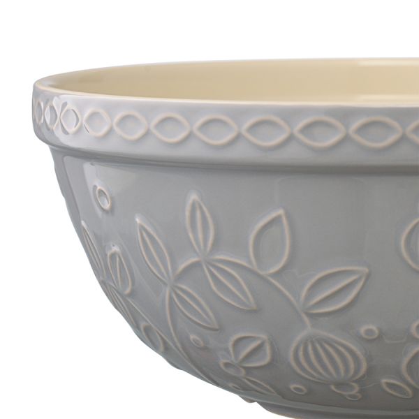 Миска серого цвета с рельефным узором Ягоды Тайги из коллекции russian north 2.8 л Tkano