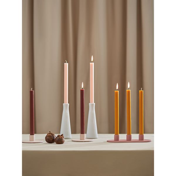 Набор из двух свечей цвета карри из коллекции edge, 24,5 см Tkano