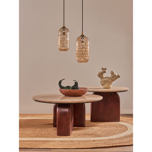 Столик журнальный torhill, бежевый/орех Bergenson Bjorn