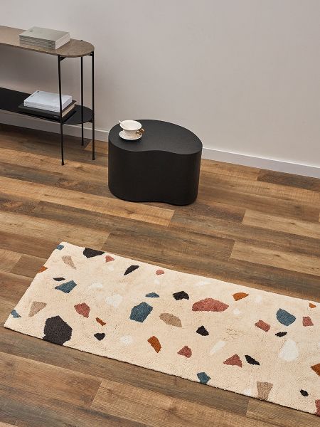Ковер из хлопка terrazzo poetry из коллекции ethnic 70x160 см Tkano