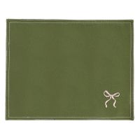 Салфетка под приборы fancy bows оливкового цвета из коллекции essential, 35х45 см Tkano