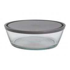 Контейнер 2 л, стекло/пластик, круглый, серый, Basis ANNA LAFARG