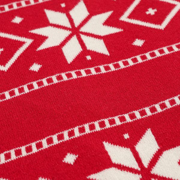 Плед из хлопка с новогодним рисунком frostwork из коллекции new year essential, 130x180 см Tkano
