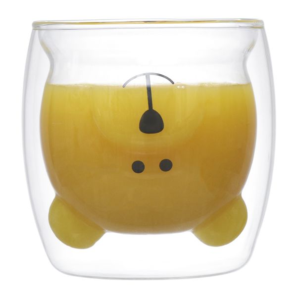 Чашка стеклянная с рисунком медведь 250 мл Smart Solutions