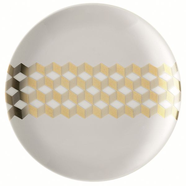 Набор из 4 блюдец signature chevron ?16cm золото