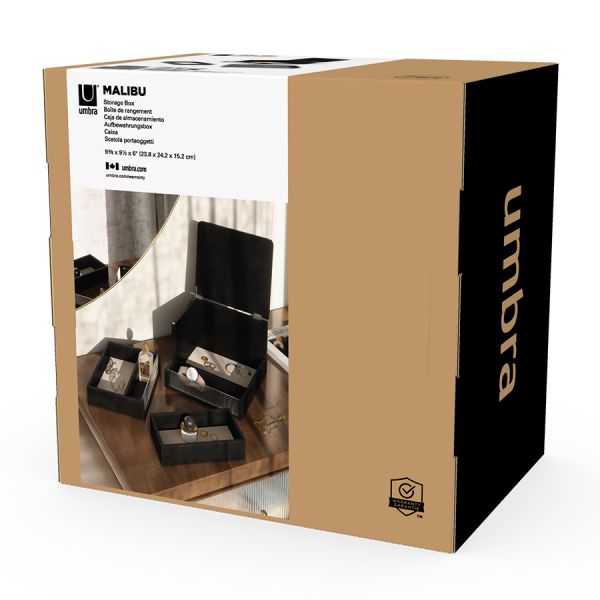 Шкатулка malibu, черная Umbra
