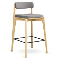 Стул полубарный aska рогожка ясень/серый