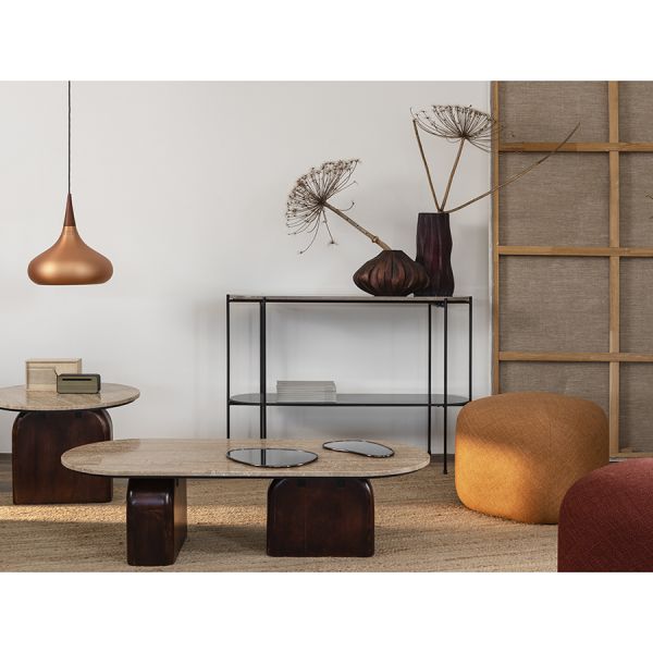 Столик журнальный torhill, бежевый/орех Bergenson Bjorn