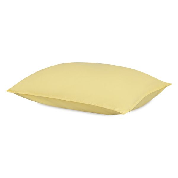 Комплект постельного белья из стираного перкаля светло-желтого цвета из коллекции essential, 150х200 см Tkano