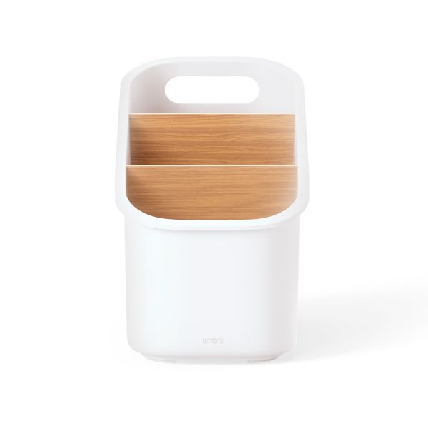 Органайзер для столовых приборов bellwood, белый/натуральное дерево Umbra
