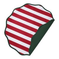 Салфетка под приборы trendy christmas красного цвета из коллекции new year essential, D40 см Tkano