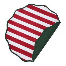 Салфетка под приборы trendy christmas красного цвета из коллекции new year essential, D40 см Tkano