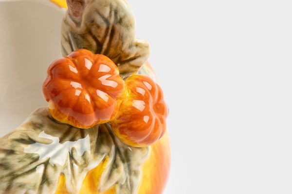 Конфетница 21х21 см, керамика, оранжево-зеленая, Тыква, Bright pumpkin ANNA LAFARG
