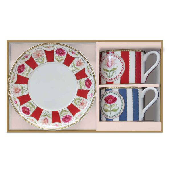 Набор чашек с блюдцем flowery, 240 мл, 2 шт Easy Life
