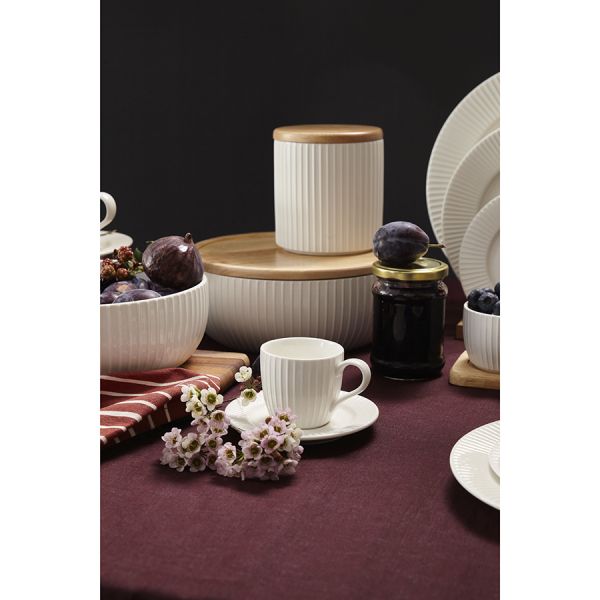 Банка для хранения с бамбуковой крышкой soft ripples, dual glazing Liberty Jones