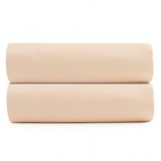 Простыня на резинке из сатина бежево-розового цвета из коллекции essential 180х200 см