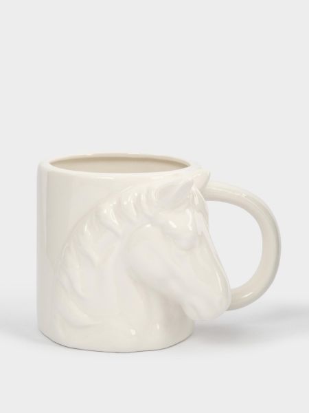 Кружка 500 мл, фарфор, белая, Конь, Horse ANNA LAFARG
