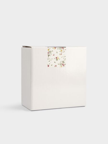 Салатник 16х6 см, 690 мл, керамика, молочный, Цветок, Gentle flower
