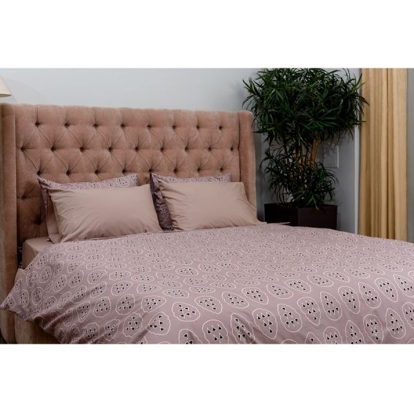 Комплект постельного белья из перкаля с принтом 'Симметрия леса' из коллекции russian north, 150х200 см Tkano