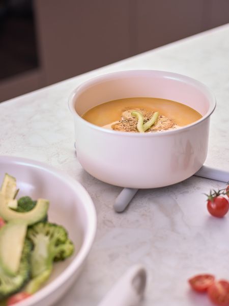 Набор посуды для приготовления со съемной ручкой smart ceramic, 7 предметов, цвета топленого молока Smart Solutions
