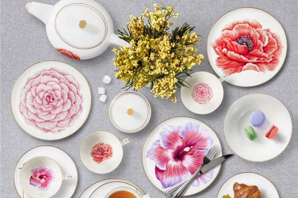 Чайный сервиз Anna Lafarg Emily Flowers Мак 14 предметов на 6 персон