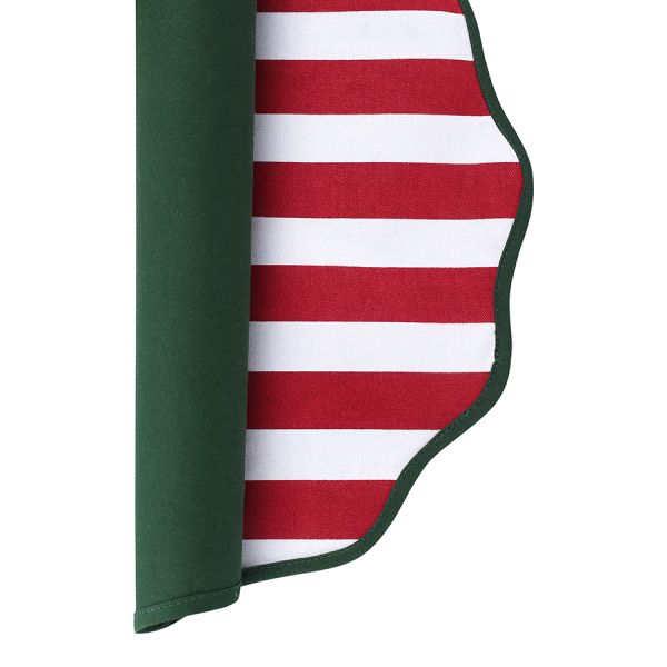 Салфетка под приборы trendy christmas красного цвета из коллекции new year essential, D40 см Tkano